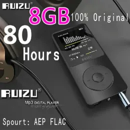 Odtwarzacz 100% oryginalny odtwarzacz MP3 Ruizu x02 z ekranem 1,8 cala może odtwarzać 100 godzin, 8 GB z FM, ebookiem, zegar, odtwarzaczem muzyki danych