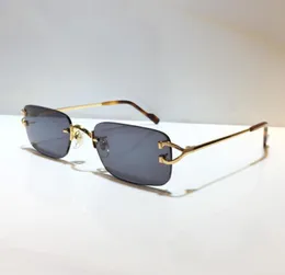 Sunglasses For Men and Women Summer style 2452234 AntiUltraviolet Retro Plate Metal Frameless fashion Eyeglasses Random Box4908128