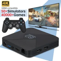 Konsollar G5 Dualsystem 4K HD Video Oyunu TV Retro Oyun Konsolu Kablosuz Oyun Çubuğu Yerleşik 40000+ Oyunlar 128G TV Kutusu