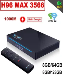 TV Box da 8 GB 128 GB Android 110 H96 Max RK3566 Lettore multimediale intelligente STB con telecomando vocale Google BT 8G 64G 24G5G Dual Wifi 18329898