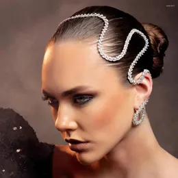 Klipy włosów Stonefans Geometryczne nakrycie głowy na ślubne panny młodej kryształowe dekoracja biżuterii