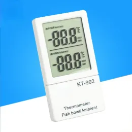 Tillbehör Aquarium Electronic Thermohygrometer Temperaturmätning Fisk Tank Akvarium Dubbel Indikator Extern termometer KT902