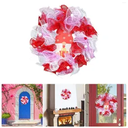 Dekorativa blommor Alla hjärtans dag Pearl Wreath Creative Par Anniversary Decoration Love Wall Hanging Window Sug Cups