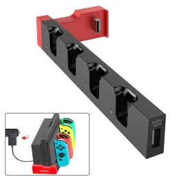 Stands İpega PG9186 Şarj Cihazı Dock Stand Denetleyici Şarj Cihazı Şarj İstasyonu Nintendo Switch NS Joycon Oyun Konsolu Gösterge ile