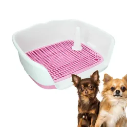 おむつ犬のトイレ屋内取り外し可能なピーパッドホルダー犬のごみ箱ボックス犬トイレ取り外し可能なポストアンチスプラッシュ高め犬のおしっこパッド