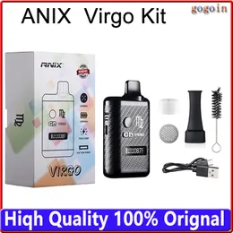 ANIX Virgo 키트 18400 년 높은 방전 리튬 배터리 1300mAh 드라이 허브 기화기 LCD 화면 0.91 'OLED SCEEN 전자 담배 키트 vape 펜