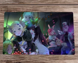Almofadas YuGiOh Anime Playmat Traptrix Girls CCG TCG Tapete de jogo de cartas de negociação Saco grátis Antiderrapante Tapete de mesa de borracha Mousepad 60x35cm