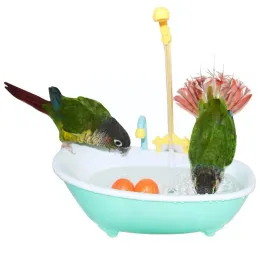 Banyolar papağan otomatik küvet kuş banyosu küvet kuş papağan banyo küveti çeşme papağan duş besleyici kase kuş bandı aksesuarları b5c3