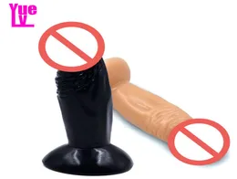 Yuelv 433 Polegada mini vibrador anal para mulheres pênis realista butt plug com base para iniciantes estimulação vaginal brinquedos sexuais adultos pro1625431