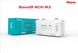 Sonoff 4ch r3 controlador de casa inteligente sem fio interruptor wi fi 4 gang diy interruptor inteligente app interruptor remoto funciona para alexagoole home9010590