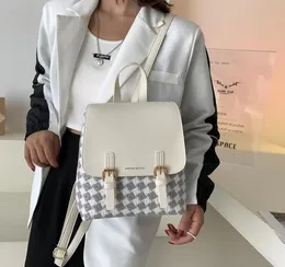 Evening Bags High Quality Female Messenger Pu Leather Shoulder Travel Bag Casual Fashion Ladies Designer Handbags Plaid Backpack7080423