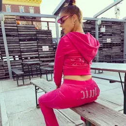 juicy coutoure tracksuit نساء سروالين من قطعتين 2024