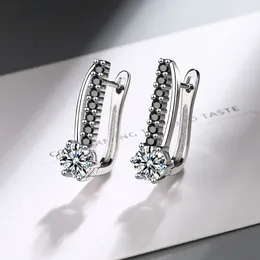 Hoopörhängen för kvinnor klassiska 925 Sterling Silver Trendy Spinel Engagement Fine Jewelry I219