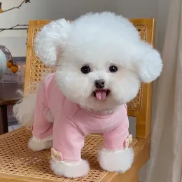 Rompers Small Dog Jumpsuit Rompers Winter Pet Clothing for Dog Costume Coat Poodle Bichon Frise Schnauzer Pomeranian Dog Clothes