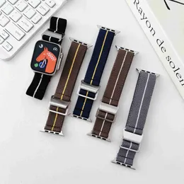 DesignerNylon Elastic Band for Apple Watch Series Ultra 8 7 6 5 4 3 2 Se Watch Strap for Iwatch 40mm 44mm 41mm 45mm 49mm Bracelet Accessories designer