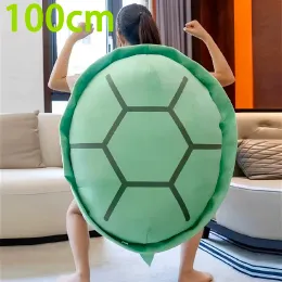 Cushions Wearable Turtle Shell Pillows Extra Large Soft Plush Stuffed Turtle Pillow Funny Dress Up Creative Tortoise Costume Toy 100cm