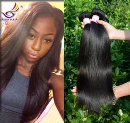 Cabelo virgem brasileiro reto 5 pacotes 7a não processado virgem remy extensões de cabelo humano 100 não processado virgem brasileiro strai7543097