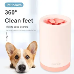 Boxes Automatic Pet Foot Washer Cup Silicone Soft Foot Cup Cat Foot Cleaning Bucket Dog Paw Cleaner Cup Manual Quick Feet Wash Cleaner