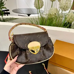 24SS Kobiet luksusowy projektantka Sunset Ingot Bag z przedłużonym paskiem dla kobiet worka na ramię Crossbody torebka 27 cm