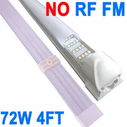 25 팩 LED T8 Shop Light 4ft 72W 6500K Daylight 흰색 링크 가능한 LED 통합 튜브 조명, 밀키 커버, 차고, 워크샵, 캐비닛 크레스트의 LED 바 조명