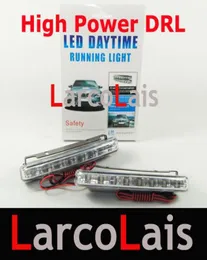 2x8 LED 8LED HIGH POWERDRLホワイトカーオートヘッドライト昼間ライトフォグライトランプ5067830