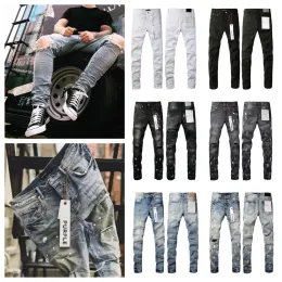 Jeans masculinos roxo jeans designer para homens magro moda motocicleta calças lavagem retalhos luxo amirs dot all round brandldj6