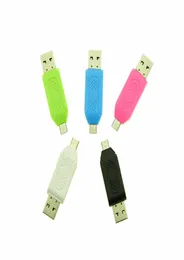 2 in 1 USB Male To Micro USB Dual Slot OTG Adapter With TFSD Memory Card Reader For Android Smartphone Tablet Samsung9510394