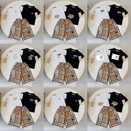 T-Shirt Set Marke Druck Kleidung Sets Designer Kinder Kinder 2 Stück reine Baumwolle Kleidung Baby Jungen Mädchen Kinder Mode appare p7ro #