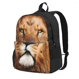 حقيبة الظهر Lion School Labtop Teen Girls Boys Kids Bag Bag Animal College College Travel Computer Computer Notebook