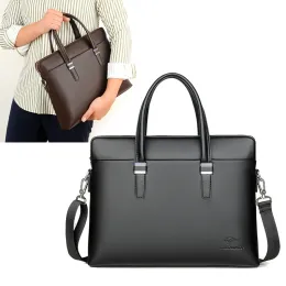 حقيبة حقيبة حقيبة على الظهر PU Leather Leather for Man Handbags Laptop 14 الكتف Business Messenger Designer Work Crossbody Bag for Documents