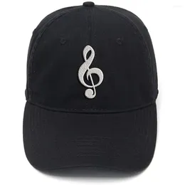 Ball Caps Lyprerazy Music Note Washed Cotton Adjustable Men Women Unisex Hip Hop Cool Flock Printing Baseball Cap