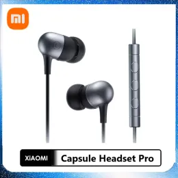 Controle original xiaomi cápsula fones de ouvido pro 3.5mm inear estéreo fone com microfone controle fio para jogo música filme