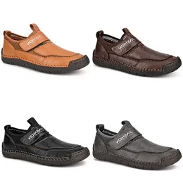 Vendita calda plus size scarpe casual in pelle mesh nero marrone scuro grigio scarpe da lavoro da uomo sneakers sportive traspiranti GAI