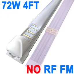 4Ft Led Shop Lights,4 Feet 4' 4-Rows Integrated LED Tube Light,72W 72000lm Milky Cover Linkable Surface Mount Lamp,Replace T8 T10 T12 Fluorescent Light crestech