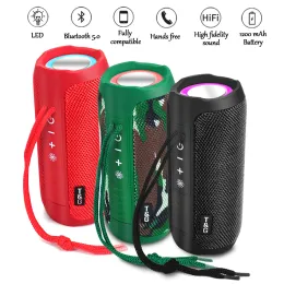 مكبرات الصوت TG227 Bluetooth مكبرات الصوت اللاسلكية تقود 1200 مللي أمبير في الساعة مقاوم للماء Bass Boombox Aux USB Mini Music Player