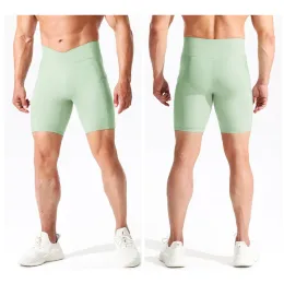 Shorts Running Shorts Pants Pockets Men's High Waist Elastic Running Tights Cycling Fitness Yoga Quick Drying External Wear Marathon