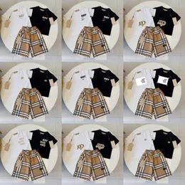 Kleidungssets Designer-T-Shirt-Set für Kinder Markendruck Kinder 2-teilige Kleidung aus reiner Baumwolle Baby Jungen Mädchen Kinder Modekleidung