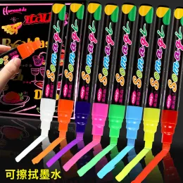 Pens 8 Pcs Markers Set Liquid Chalk Marker Pens Erasable Multi Colored Highlighters Led Writing Board Glass Window Art Marker Pens