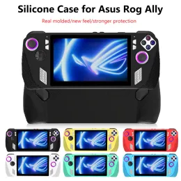 Cases Silicone Game Console Full Cover Button Protective Cap Game Console Cover Anti Drop Replacement Accessories for ASUS Rog Ally