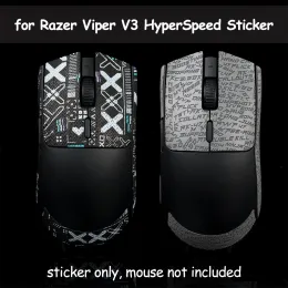 Tappetini Mouse Grip Tape per Razer Viper V3 HyperSpeed Adesivo Pelle di lucertola Succhiare il sudore Antiscivolo Pre-Cut Grips Skate No Mouse