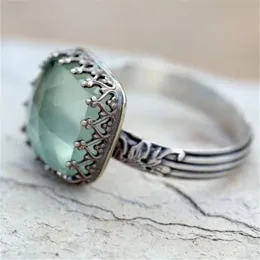 S925 Srebrny kolor Naturalny kamień księżyca dla kobiet Bague Diamant Anillos de Bizuteria Store Silver Color 925 Pierścienie biżuterii 240228
