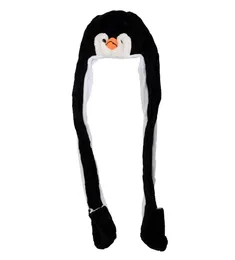 قفازات وشاح القبعات 3 في 1 مع آذان البطريق الكرتون تصميم الحيوانات 7748822