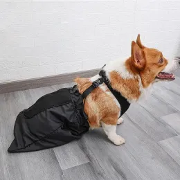 Tillbehör Pet Drag Bag Draging väska Rullstol Alternativt andningsbar skyddande bakben dragväska för funktionshindrad hund återhämtning bärväska