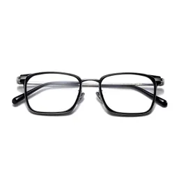 Optische Brillen für Männer und Frauen, Retro-Designer, GMS-632TS, modische Blattbrille, Titanrahmen, detaillierte Elastizität, quadratischer Stil, Anti-Blaulicht-Linsenplatte mit Box