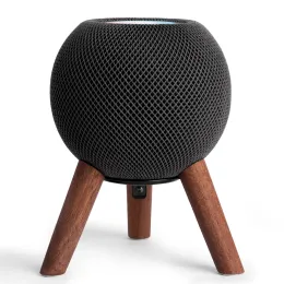 Tillbehör GGMM Real Wood Stand för HomePod Mini -högtalare, träbrygga med Metal Frame Room Decoration Födelsedagspresent