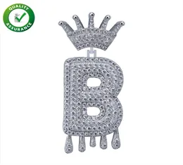 Iced Out Pendant Hip Hop Jewelry Mens Luxury Designer Necklace Diamond Vintage Crown English Letter Tassel Pendants for Men Women 8354757