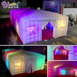 wholesale 10x8x4mH (33x26x13.2ft) Factory direct giant square trade show tent inflatable lights marquee white tent for party event decoration toys sports