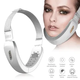 Enheter 2022 Ny Electric V Face Shaping Massager Ansiktslys LEDS Intelligent ansiktslyftande Instrument Chin V Lyftbälte LED -lysdioder