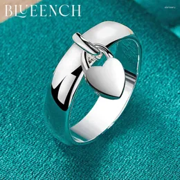 Cluster Ringe Blueench 925 Sterling Silber Liebe Anhänger Ring Für Frauen Vorschlag Hochzeit Party Romantische Mode Temperament Schmuck