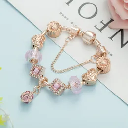 Brand Rose Gold Braceles Best Mom Badyed Birthday Presente Jóias Atacado Charm Charm Snake Bone Chain Bracelet